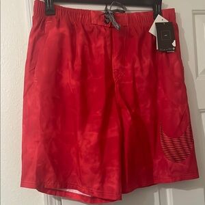 Nike mens swim shorts size XL  Xtra Large Red Athletic Shorts NWT